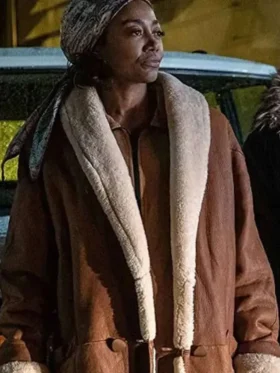 Power Book III Patina Miller Shearling Coat – TV Style