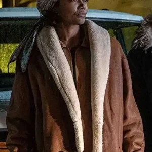 Power Book III Patina Miller Shearling Coat – TV Style