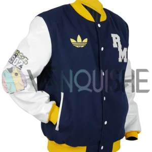 Real Madrid Blue and White Varsity Jacket right