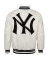 Retro New York Yankees Satin Varsity Jacket Back