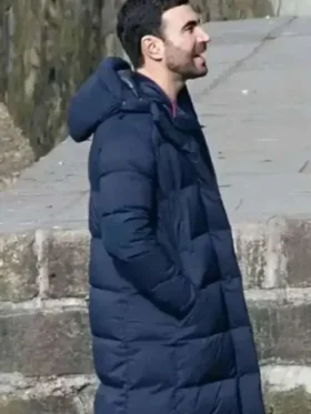 Roy Kent Ted Lasso S03 Blue Puffer Coat