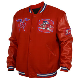 SC State University Red Varsity Jacket Left