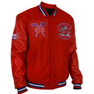 SC State University Red Varsity Jacket Right