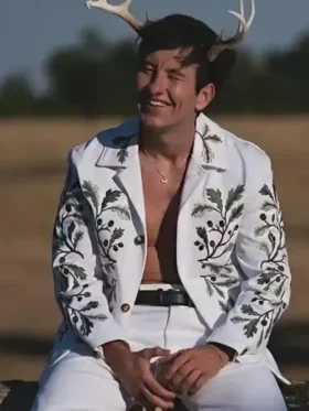 Saltburn Oliver Quick Green Leaf White Jacket