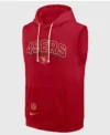 San Francisco 49ers Sideline Sleeveless Hoodie Front Look