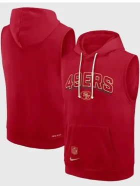 San Francisco 49ers Sideline Sleeveless Hoodie