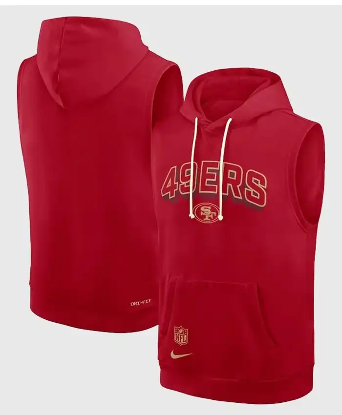 San Francisco 49ers Sideline Sleeveless Hoodie