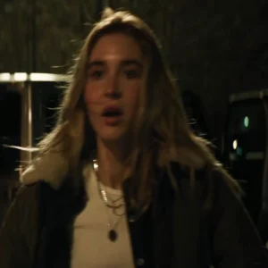 Scream 7 Isabel May Green Bomber Jacket Side