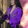 Selena Quintanilla Purple Jacket Front look