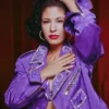 Selena Quintanilla Purple Jacket Front look