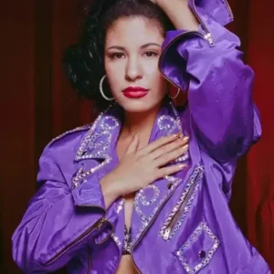 Selena Quintanilla Purple Jacket Front look