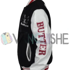 Snoopy Butter Letterman Jacket left