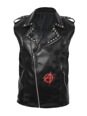 Spider Man Across the Spider Punk Leather Vest