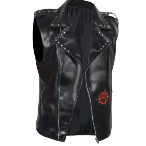 Spider Man Across the Spider Punk Leather Vest Opened