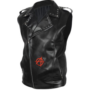 Spider Man Across the Spider Punk Leather Vest Right