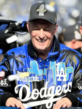 Stan Kasten Dodgers World Series Leather Jacket Back