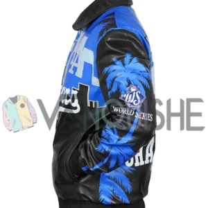 Stan Kasten Dodgers World Series Leather Jacket left