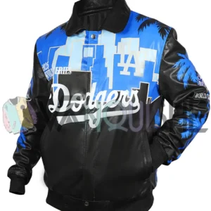 Stan Kasten Dodgers World Series Leather Jacket left front