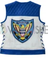 Stegaro American Eagle Motorcycle Leather Vest Blue Color