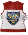 Stegaro American Eagle Motorcycle Leather Vest Red Color