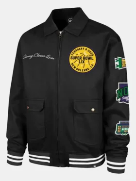 Stoney Clover Lane X ’47 Super Bowl LIX Jacket Front Look