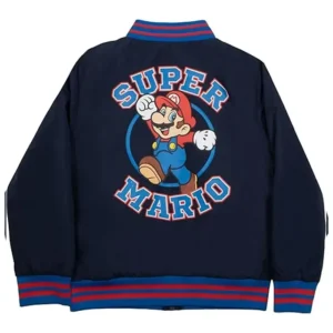 Super Mario Varsity Jacket Style 01 Back Look