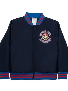 Super Mario Varsity Jacket Style 01 Front Look