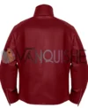 Superman Smallville Maroon Leather Jacket back