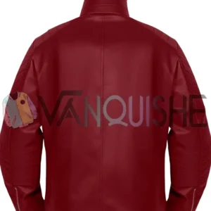 Superman Smallville Maroon Leather Jacket back