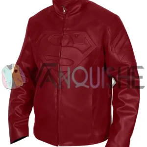 Superman Smallville Maroon Leather Jacket left