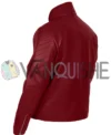 Superman Smallville Maroon Leather Jacket left back
