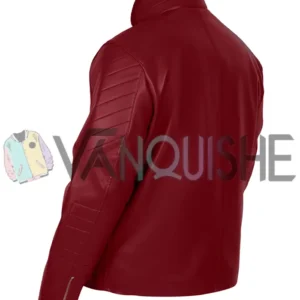 Superman Smallville Maroon Leather Jacket left back