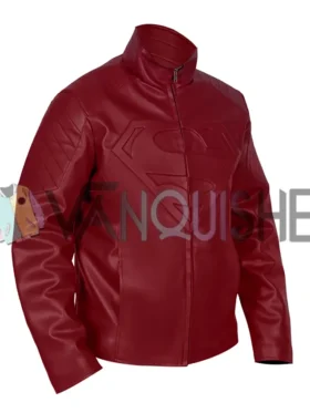 Superman Smallville Maroon Leather Jacket right