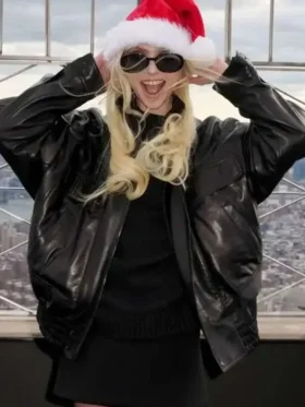 Taylor Momsen The Empire State Building 2025 Black Jacket