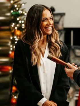 The Christmas Ring Jana Kramer Black Coat Back