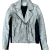The Today Show 2025 Daryn Carp Silver Metallic Leather Biker Jacket Front Look