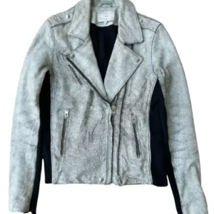 The Today Show 2025 Daryn Carp Silver Metallic Leather Biker Jacket Front Look