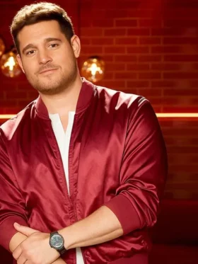 The Voice S28 Michael Buble Bomber Jacket Side