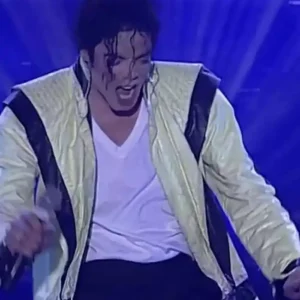 Thriller Michael Jackson White Leather Jacket