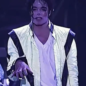 Thriller Michael Jackson White Leather Jacket
