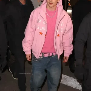 Timothée Chalamet Pink Marty Supreme Jacket