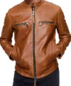 Today Jon Bon Jovi Brown Leather Jacket