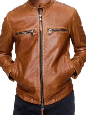 Today Jon Bon Jovi Brown Leather Jacket