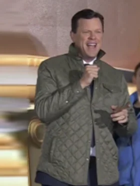 Today Willie Geist Green Quilted Jacket Front