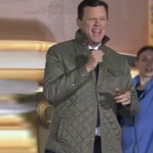 Today Willie Geist Green Quilted Jacket Front