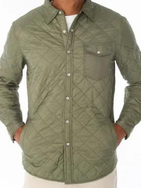 Today Willie Geist Green Quilted Jacket