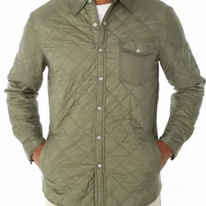 Today Willie Geist Green Quilted Jacket