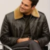 Tom Bateman “Hedda” BAFTA Shearling Leather Coat