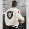 Tom Brady White Raiders Jacket Back Look