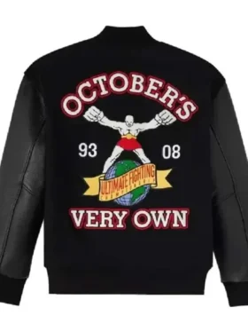 UFC Championship OVO Varsity Jacket Back Look